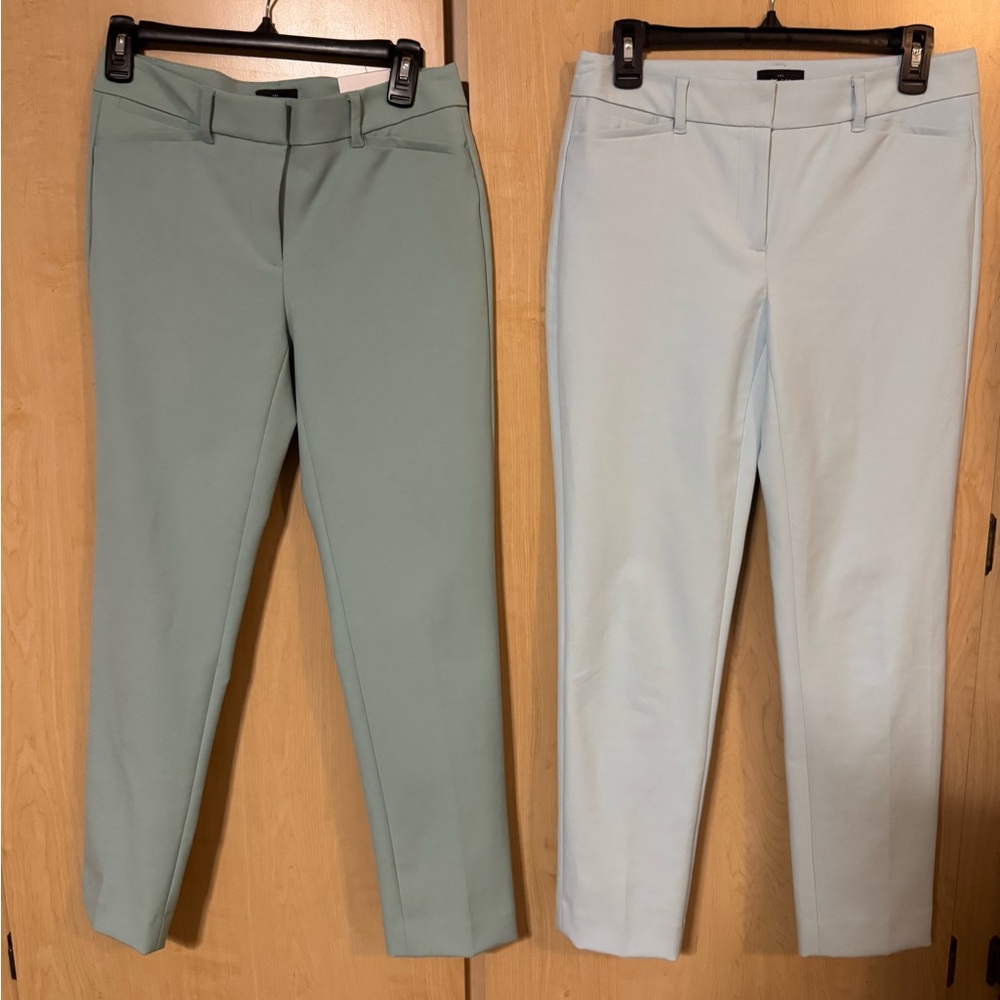 Women's Classic Fit Pants - Mint Green and Light Blue